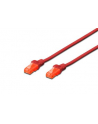 DIGITUS DK-1612-050/R Kabel Digitus patch cord UTP, CAT.6, czerwony, 5,0m, 15 LGW - nr 1