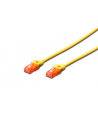 DIGITUS DK-1612-050/Y Kabel Digitus patch cord UTP, CAT.6, żółty, 5,0m, 15 LGW - nr 1