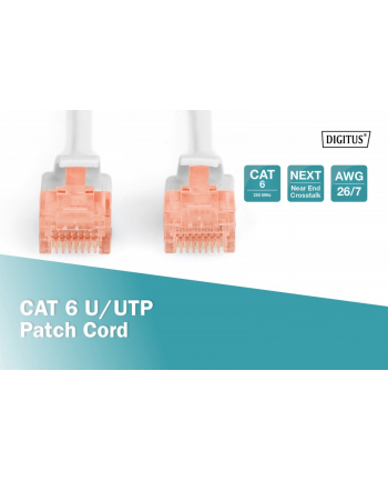 DIGITUS DK-1612-100 Kabel Digitus patch cord UTP, CAT.6, szary, 10,0m, 15 LGW