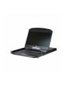 ATEN CL3108NX-ATA-AG ATEN 8-Port Short Depth PS/2-USB VGA Single Rail WideScreen LCD KVM Switch 18,5 - nr 1