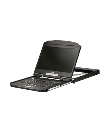 ATEN CL3700NW-ATA-AG ATEN 1U Ultra Short Depth Single Rail WideScreen LCD Console (USB / HDMI) 1920x1