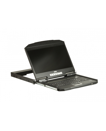 ATEN CL3700NW-ATA-AG ATEN 1U Ultra Short Depth Single Rail WideScreen LCD Console (USB / HDMI) 1920x1
