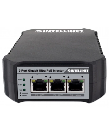 intellinet network solutions INTELLINET 561488 Intellinet Adapter zasilacz Ultra PoE 802.3at/af, 2 porty RJ45 GIGABIT, 30W/50W nr 1