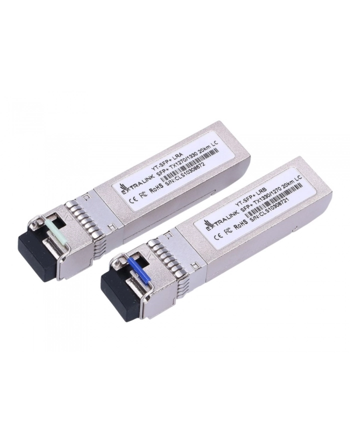 EXTRALINK ex.6211 ExtraLink YT-SFP+ LRA/LRB SFP+ 1xLC (Single-Mode) 1270/1330nm BiDi 20km - Pair główny