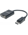 MANHATTAN 151962 Manhattan Konwerter adapter DisplayPort DP na VGA M/F 15cm aktywny czarny - nr 10