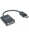 MANHATTAN 151962 Manhattan Konwerter adapter DisplayPort DP na VGA M/F 15cm aktywny czarny - nr 11