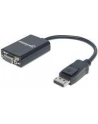 MANHATTAN 151962 Manhattan Konwerter adapter DisplayPort DP na VGA M/F 15cm aktywny czarny - nr 15