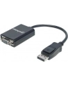 MANHATTAN 151962 Manhattan Konwerter adapter DisplayPort DP na VGA M/F 15cm aktywny czarny - nr 16