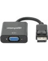 MANHATTAN 151962 Manhattan Konwerter adapter DisplayPort DP na VGA M/F 15cm aktywny czarny - nr 24