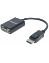 MANHATTAN 151962 Manhattan Konwerter adapter DisplayPort DP na VGA M/F 15cm aktywny czarny - nr 9