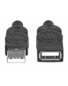 MANHATTAN 308519 Manhattan Przedłużacz kabel USB 2.0 USB A/USB A M/F 1m czarny - nr 3