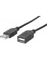 MANHATTAN 308519 Manhattan Przedłużacz kabel USB 2.0 USB A/USB A M/F 1m czarny - nr 5