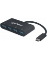 MANHATTAN 162746 Manhattan 4-Portowy hub USB-A 3.0 (4x USB-A) na SuperSpeed USB-C 3.1 Gen1 - nr 12