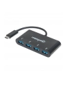 MANHATTAN 162746 Manhattan 4-Portowy hub USB-A 3.0 (4x USB-A) na SuperSpeed USB-C 3.1 Gen1 - nr 1