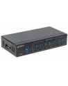 MANHATTAN 164405 Manhattan 7-Portowy przemysłowy hub SuperSpeed USB 3.0 7x USB-A metalowy czarny - nr 12