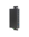 MANHATTAN 164405 Manhattan 7-Portowy przemysłowy hub SuperSpeed USB 3.0 7x USB-A metalowy czarny - nr 16