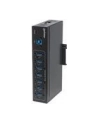 MANHATTAN 164405 Manhattan 7-Portowy przemysłowy hub SuperSpeed USB 3.0 7x USB-A metalowy czarny - nr 25