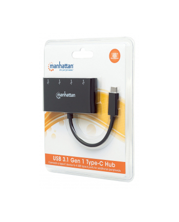 MANHATTAN 162746 Manhattan 4-Portowy hub USB-A 3.0 (4x USB-A) na SuperSpeed USB-C 3.1 Gen1