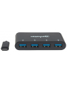 MANHATTAN 162746 Manhattan 4-Portowy hub USB-A 3.0 (4x USB-A) na SuperSpeed USB-C 3.1 Gen1 - nr 16