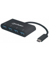 MANHATTAN 162746 Manhattan 4-Portowy hub USB-A 3.0 (4x USB-A) na SuperSpeed USB-C 3.1 Gen1 - nr 2