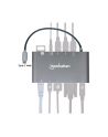 MANHATTAN 152808 Manhattan USB-C 3.1 multiport adapter -> HDMI/MiniDP/VGA/3x USB-A/USB-C PD/RJ45 - nr 12