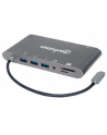 MANHATTAN 152808 Manhattan USB-C 3.1 multiport adapter -> HDMI/MiniDP/VGA/3x USB-A/USB-C PD/RJ45 - nr 1