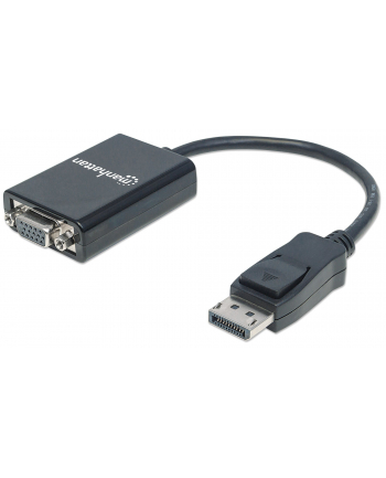 MANHATTAN 151962 Manhattan Konwerter adapter DisplayPort DP na VGA M/F 15cm aktywny czarny