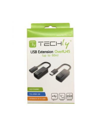 TECHLY 103199 Techly Przedłużacz extender USB po kablu sieciowym RJ45 do 60m