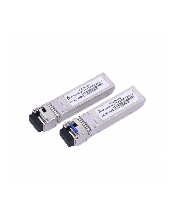 EXTRALINK ex.6211 ExtraLink YT-SFP+ LRA/LRB SFP+ 1xLC (Single-Mode) 1270/1330nm BiDi 20km - Pair główny