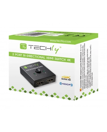 TECHLY 108606 Techly Dwukierunkowy 2-portowy przełącznik HDMI 2.0 2x1 lub 1x2 4K@60Hz nr 2