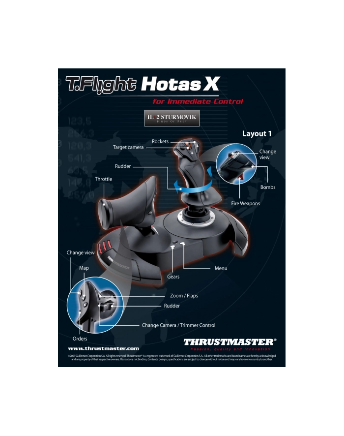Joystick Flight Hotas Stick X PC,PS3 główny