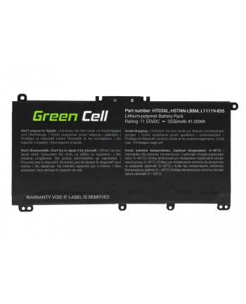 GREENCELL HP163 Bateria Green Cell HT03XL do HP 240 G7 245 G7 250 G7 255 G7, HP 14 15 17,