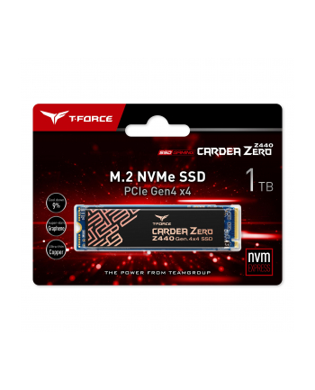 TEAMGROUP TM8FP7001T0C311 Team Group Dysk SSD Cardea Zero Z440 1TB M.2 PCIe Gen4 x4 NVMe, 5000/4400 MB/s