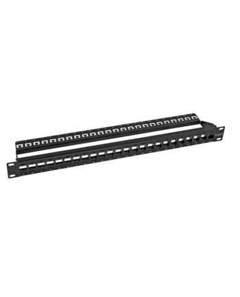 EFB 11124115 EFB ECOLAN® Patch Panel 19 1U na moduły Keystone, 24 porty, czarny nr 1