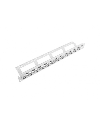 LANBERG PPKS-1224-S Lanberg keystone Patch Panel pusty z organizerem, 24 port, 19 1U, szary nr 1