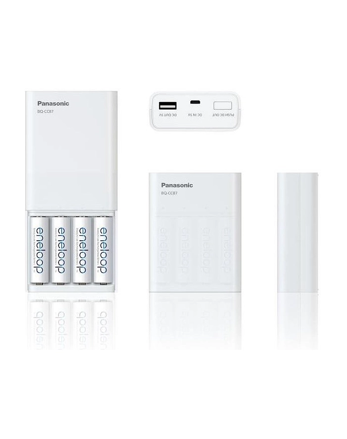 PANASONIC K-KJ87MCC40USB Panasonic Ładowarka BQ-CC87USB Powerbanka + Eneloop R6/AA 1900mAh, 4 Szt. główny