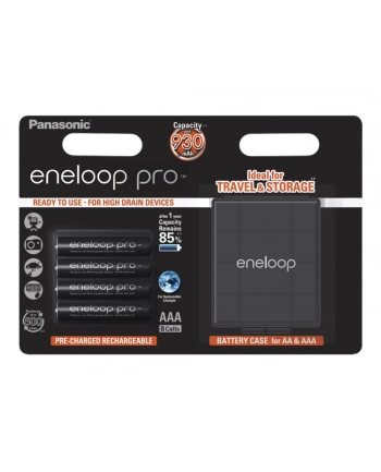 PANASONIC BK-4HCDEC4BE Panasonic Eneloop Pro R03/AAA 930mAh, 4 Szt., Blister + BOX nr 1