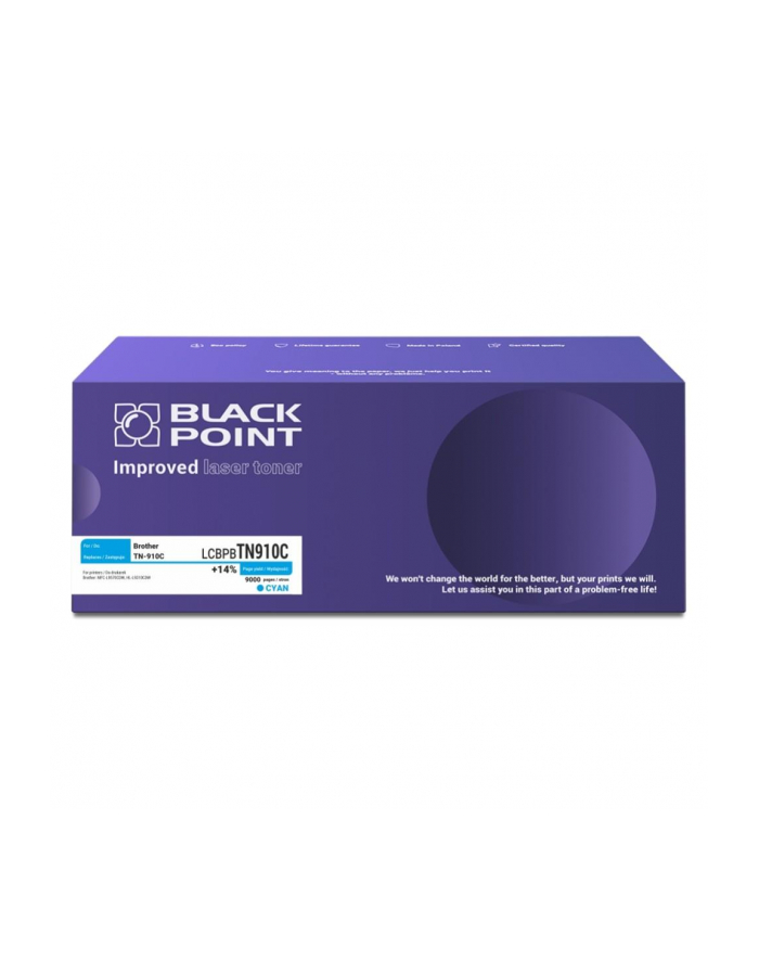 BLACKPOINT LCBPBTN910C Toner cartridge Black Point LCBPBTN910C  Cyan  9000 pp.   Brother TN910C główny