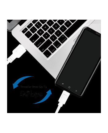 LOGILINK CU0174 LOGILINK - Kabel USB 3.2 Gen1x1, męski USB-A na męski USB-C, biały, 1m