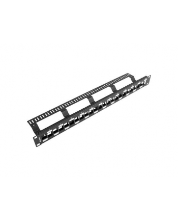 LANBERG PPKS-1224-B Lanberg keystone Patch Panel pusty z organizerem, 24 port, 19 1U, czarny