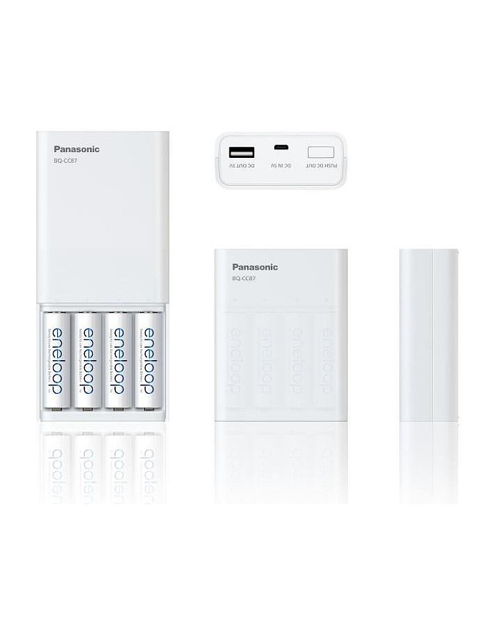 PANASONIC K-KJ87MCC40USB Panasonic Ładowarka BQ-CC87USB Powerbanka + Eneloop R6/AA 1900mAh, 4 Szt. główny