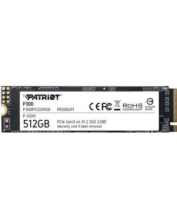 patriot memory PATRIOT SSD P300 512GB M.2 PCIe Gen 3 x4 1700/1200 MB/s nr 1