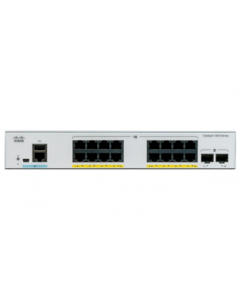 CISCO Catalyst 1000 16-Port Gigabit PoE+ PoE Budget 120W 2 x 1G SFP Uplinks LAN Base