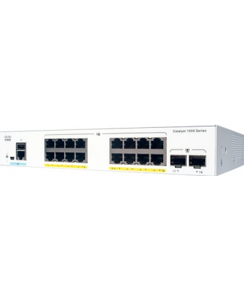 CISCO Catalyst 1000 16-Port Gigabit PoE+ PoE Budget 120W 2 x 1G SFP Uplinks LAN Base with external power supply