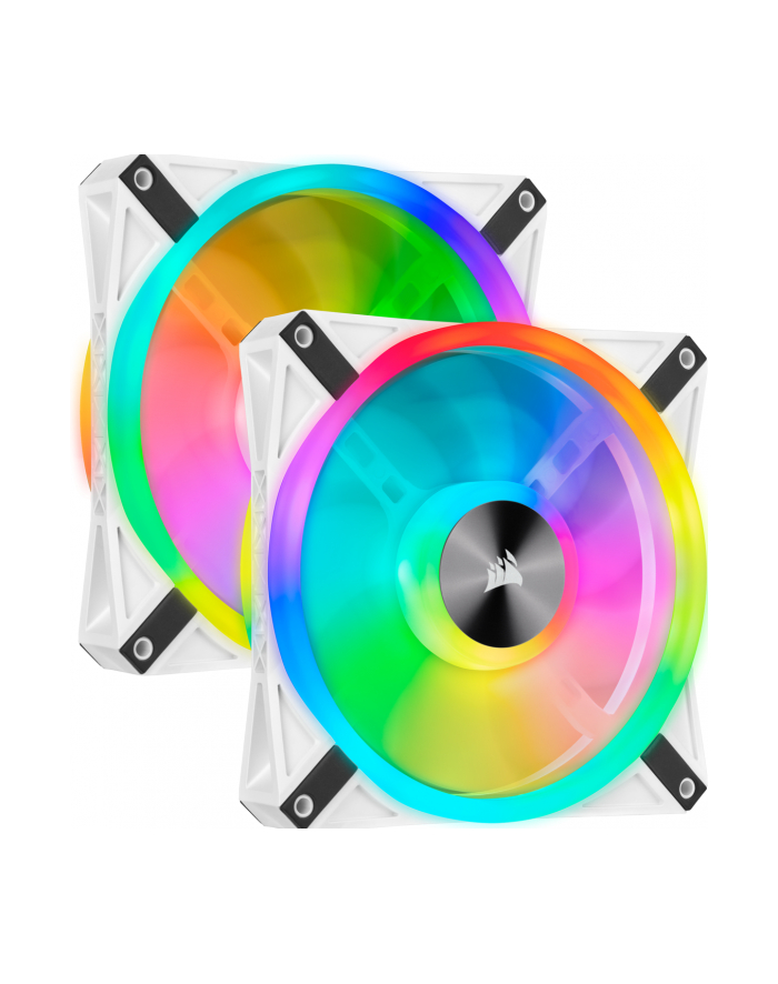 CORSAIR iCUE QL140 RGB 140mm White Dual Fan Kit with Lighting Node CORE główny
