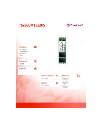 transcend Dysk SSD 220S 256GB PCIe M.2 2280