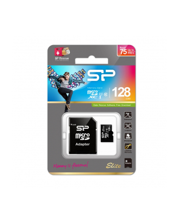 silicon power Karta pamięci Elite microSDXC 128GB U1 1 0MB/S CL10 + adapter