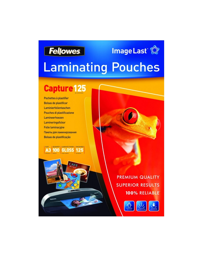 fellowes Folie do laminacji PREMIUM ImageLast 125mik, A3, 100 sztuk główny