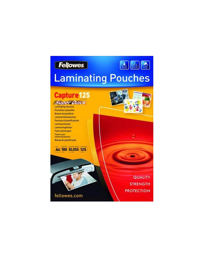 fellowes Folie do laminacji super quick 125 mik A4, 100 sztuk główny