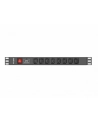 lanberg Listwa zasilająca Rack PDU 19 cali 1U 16A 8X IEC C13 2M Czarna - nr 2